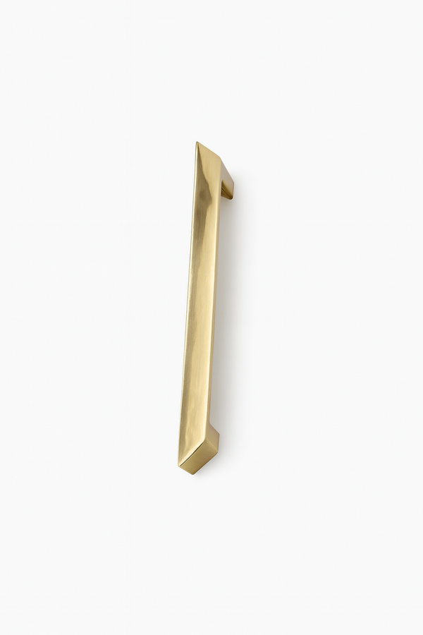 Creathome Modern Gold Shower Door Handle – Brushed Brass Glass Door Pull for Bathroom